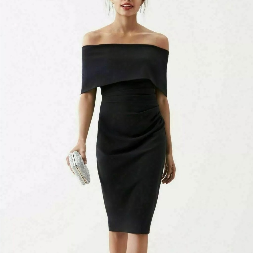 Nwot Vince Camuto Popover Off Shoulder Knee Length Dress Sz 6